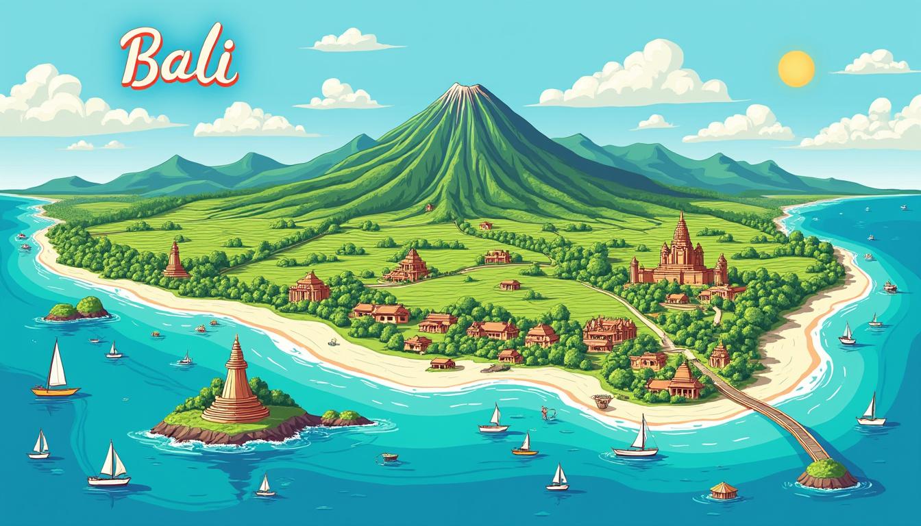 découvrez bali avec notre guide complet : carte détaillée, conseils pour explorer l'île et ses trésors cachés, incontournables et aventures inoubliables.