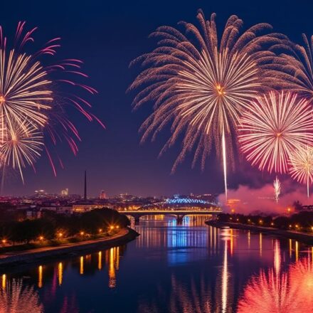 Découvrez les plus beaux feux d'artifice à Nantes, un spectacle pyrotechnique exceptionnel qui illumine le ciel et émerveille petits et grands.