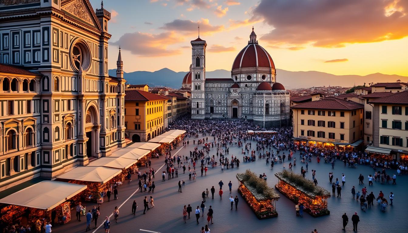 découvrez florence, la ville emblématique de la renaissance, grâce à notre guide pratique. explorez ses monuments historiques, musées, rues pittoresques et dégustez la cuisine locale pour un voyage inoubliable.
