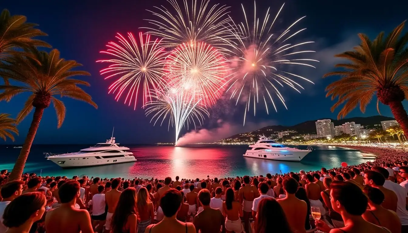 Découvrez le Festival d'Art Pyrotechnique de Cannes, un spectacle éblouissant de feux d'artifice illuminant le ciel méditerranéen avec des chorégraphies lumineuses uniques.