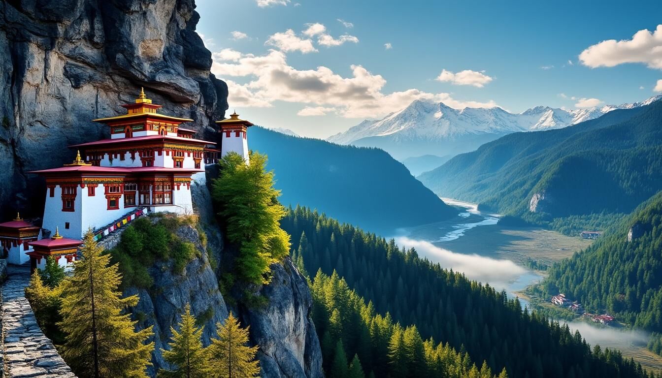 Découvrez notre guide complet pour voyager au Bhoutan et vivre un séjour inoubliable entre paysages majestueux, culture authentique et aventures uniques.