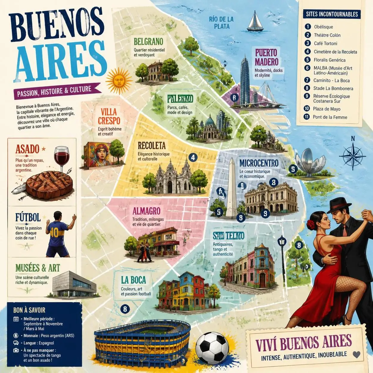 explorez buenos aires, la capitale argentine, à travers sa richesse culturelle, sa gastronomie savoureuse et ses sites incontournables pour un voyage inoubliable.