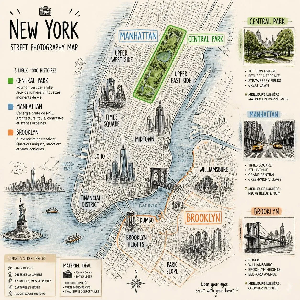explorez new york à travers l'objectif avec nos astuces photo et découvrez les lieux incontournables pour capturer la magie de la ville qui ne dort jamais.