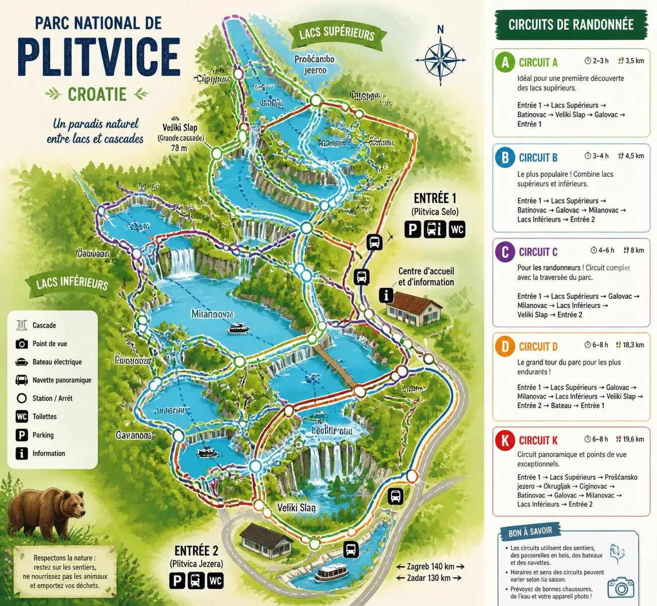 explorez le parc national de plitvice en croatie, un site naturel exceptionnel célèbre pour ses lacs turquoise, ses cascades spectaculaires et sa biodiversité unique. une destination incontournable pour les amoureux de la nature et les voyageurs en quête d'aventure.