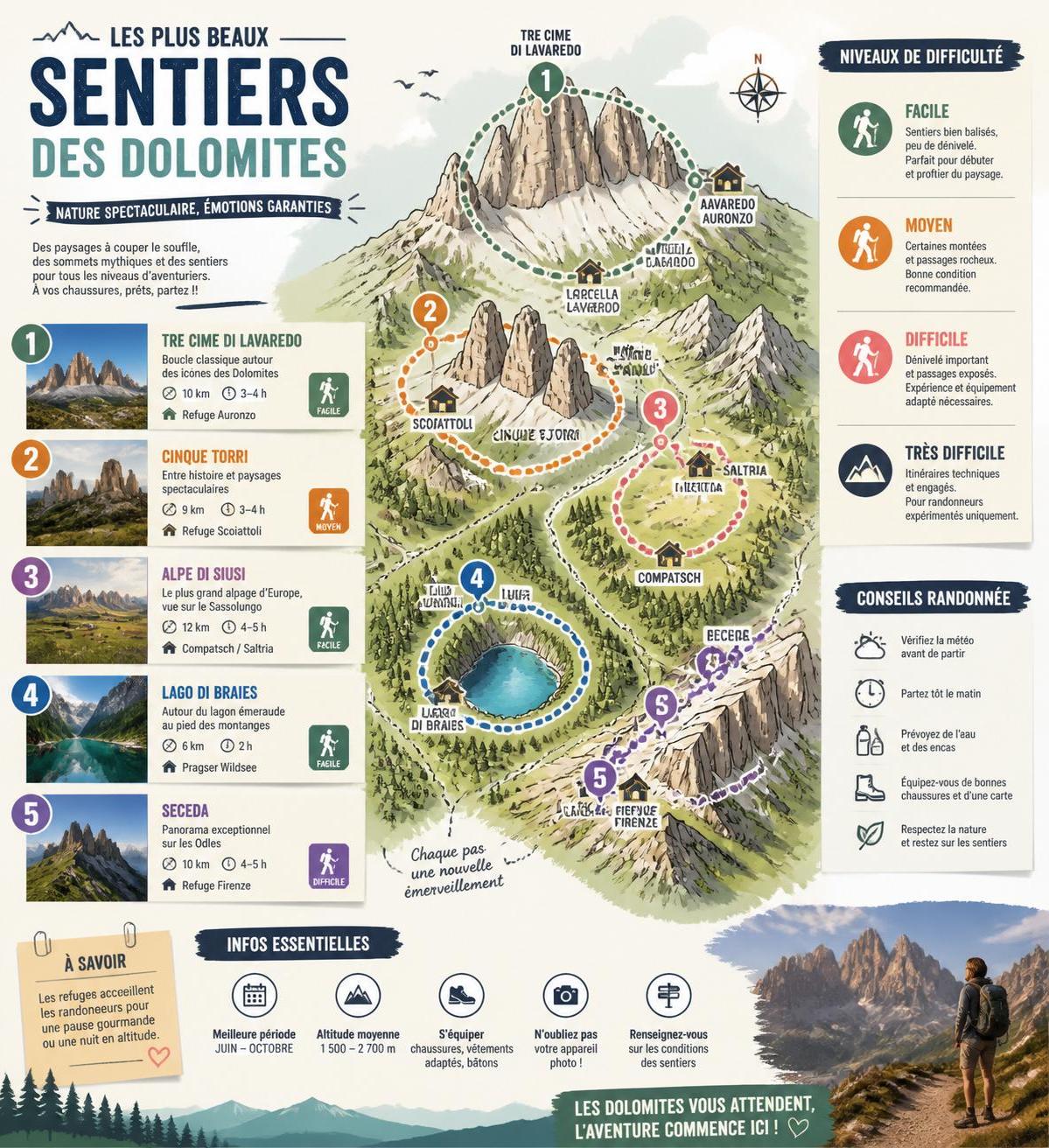 explorez les dolomites en italie, un joyau naturel incontournable offrant des paysages à couper le souffle, des activités de plein air et une richesse culturelle unique.