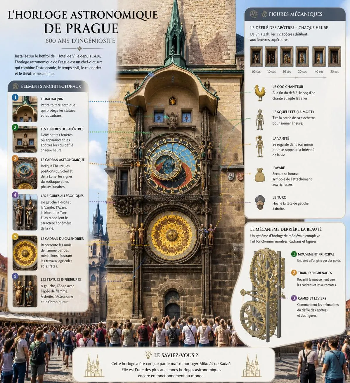 explorez l'horloge astronomique de prague et plongez dans son histoire fascinante, un chef-d'œuvre médiéval alliant art et science au cœur de la capitale tchèque.