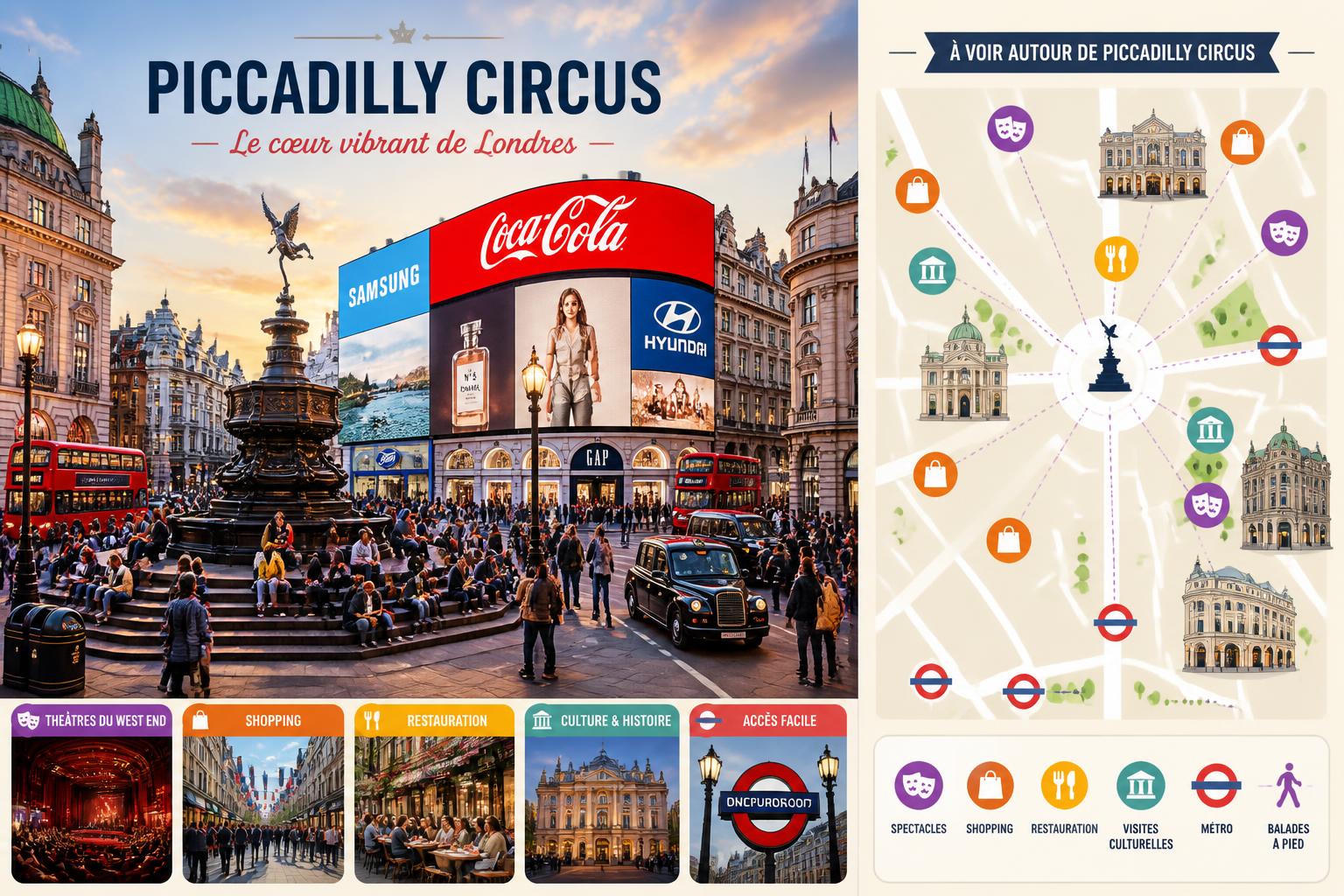 découvrez piccadilly circus, le cœur vibrant de londres : attractions incontournables, activités passionnantes et conseils pour une visite inoubliable.