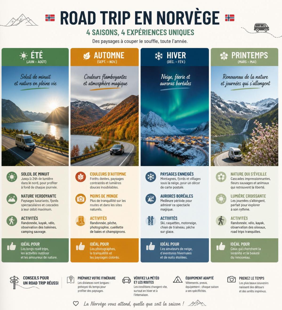 découvrez notre guide complet pour un road trip en norvège, avec conseils pratiques, itinéraires incontournables et astuces pour vivre une aventure inoubliable au cœur des paysages nordiques.