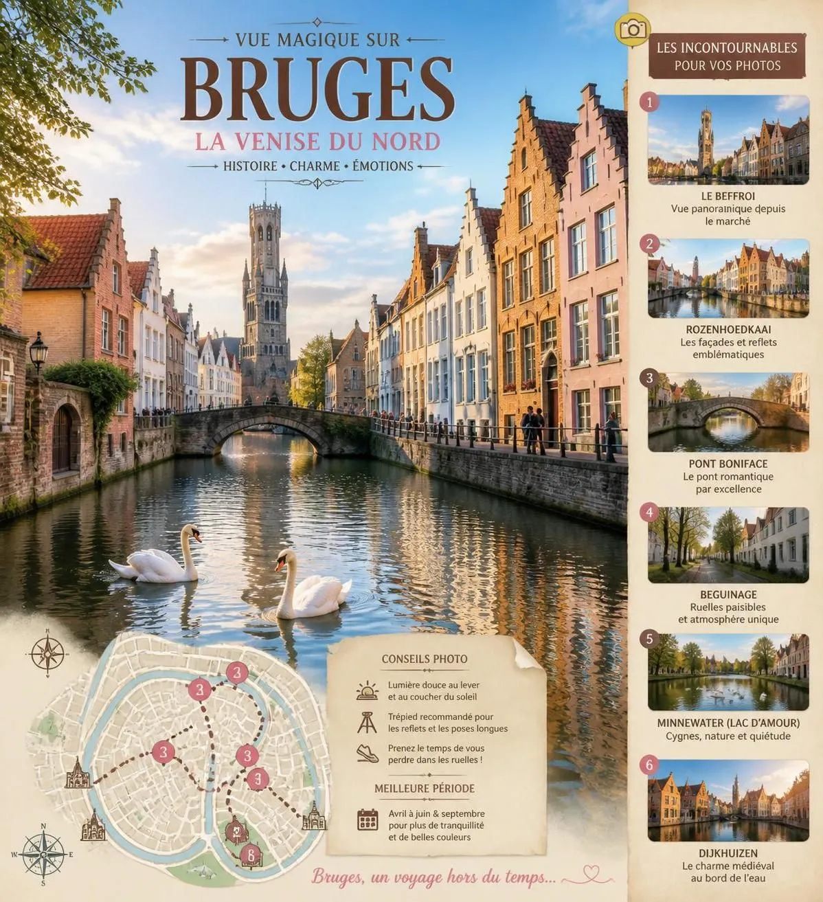 découvrez bruges avec notre guide complet : attractions incontournables, conseils pratiques et itinéraires pour visiter la plus belle ville de belgique.