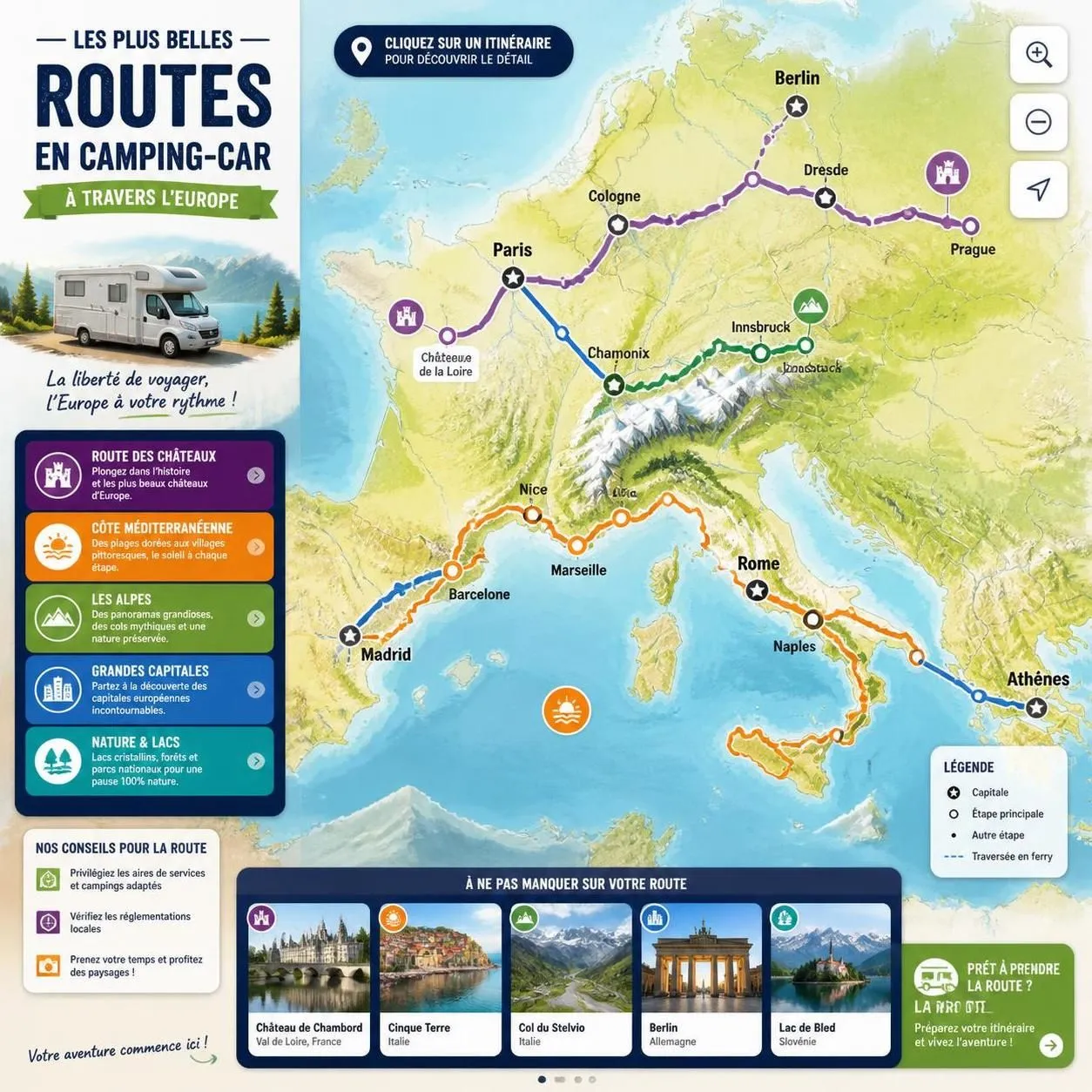 découvrez les meilleurs itinéraires en camping-car à travers l'europe en 2026, avec des conseils pratiques pour un voyage inoubliable et sans souci.