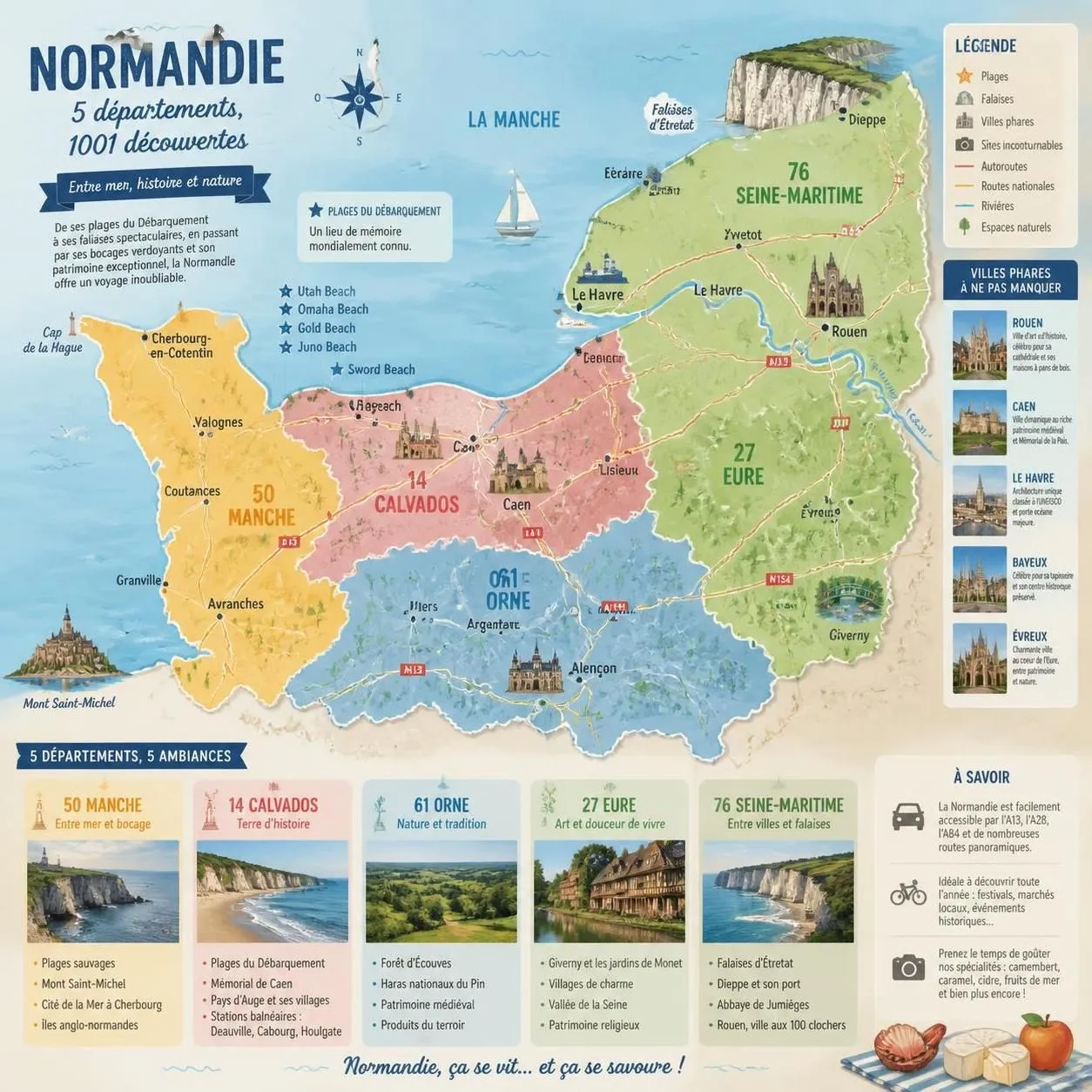 découvrez la carte de normandie avec ses régions, ses côtes magnifiques et les sites incontournables pour bien préparer votre voyage.