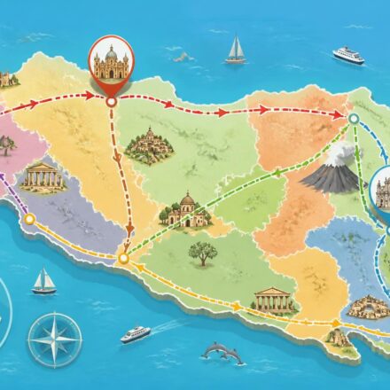 découvrez la carte détaillée de la sicile avec ses provinces, villes incontournables et itinéraires pour planifier un voyage inoubliable sur l'île méditerranéenne.