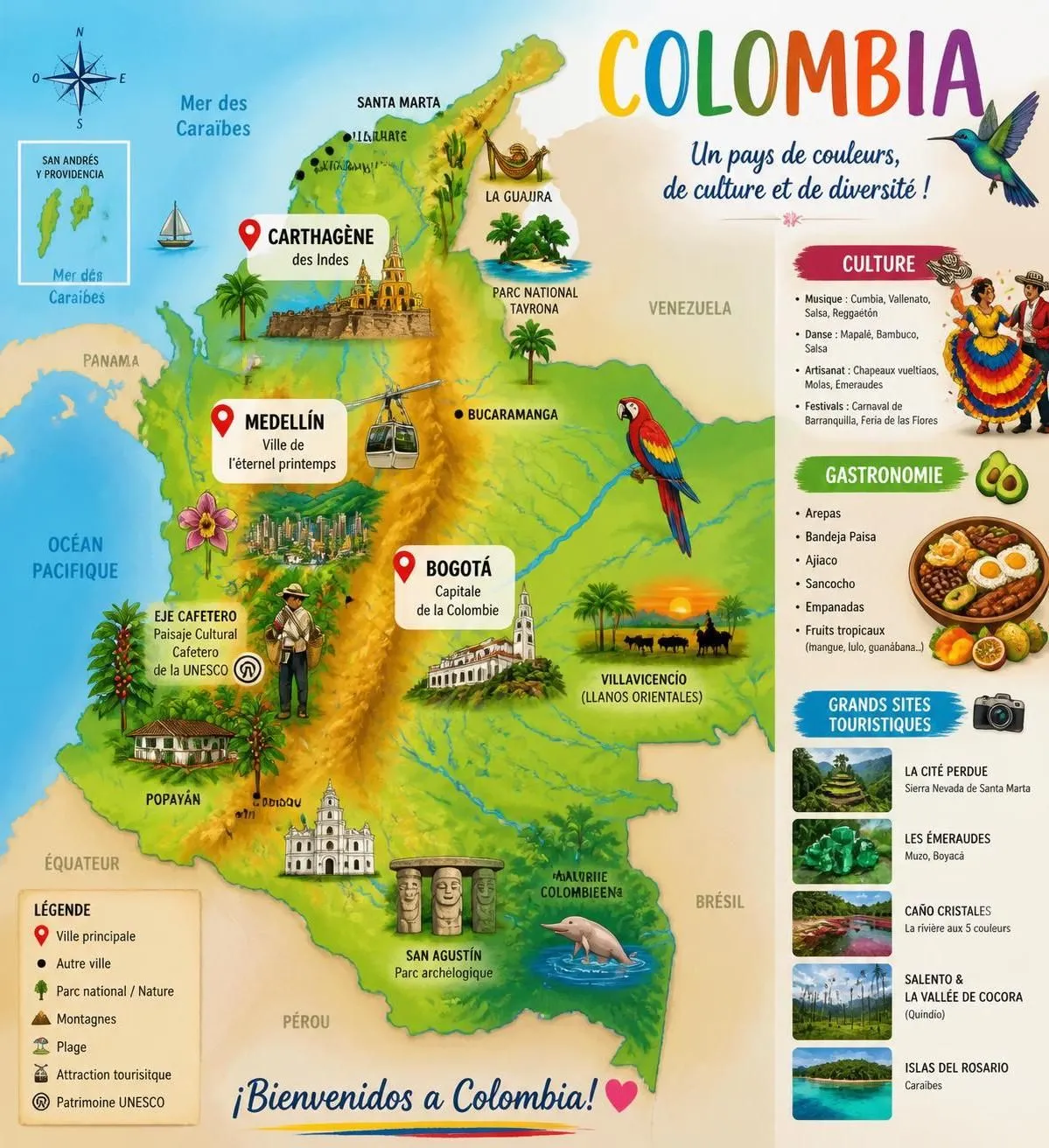 découvrez la colombie à travers un guide complet incluant carthagène, medellín et bien plus. conseils pratiques, lieux incontournables et astuces pour un voyage inoubliable.