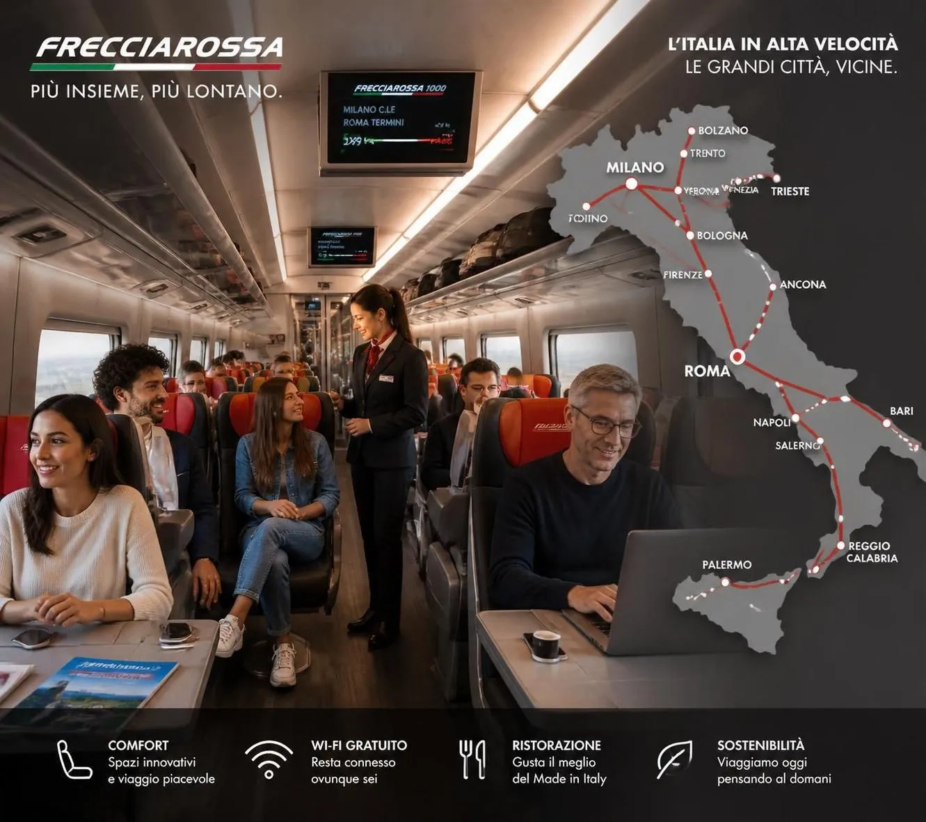 découvrez frecciarossa, le train à grande vitesse en italie, pour des voyages rapides, confortables et sûrs entre les grandes villes italiennes.