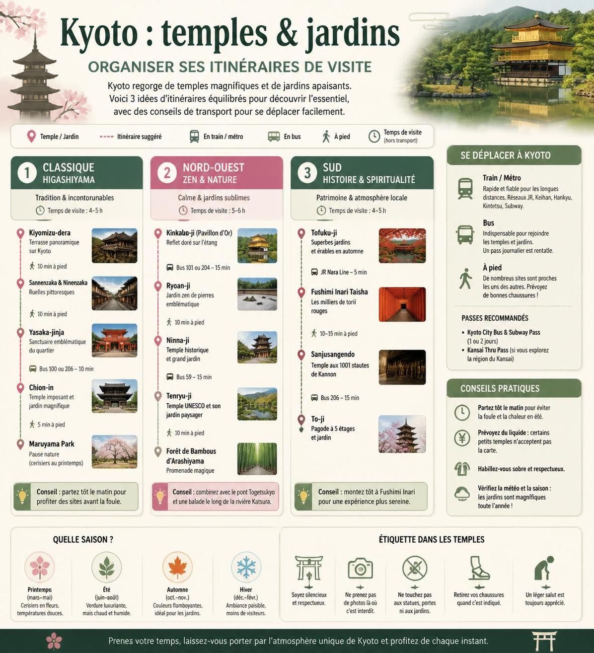 découvrez kyoto en 2026 avec notre guide complet : explorez ses temples emblématiques, ses jardins paisibles et planifiez votre visite parfaite.