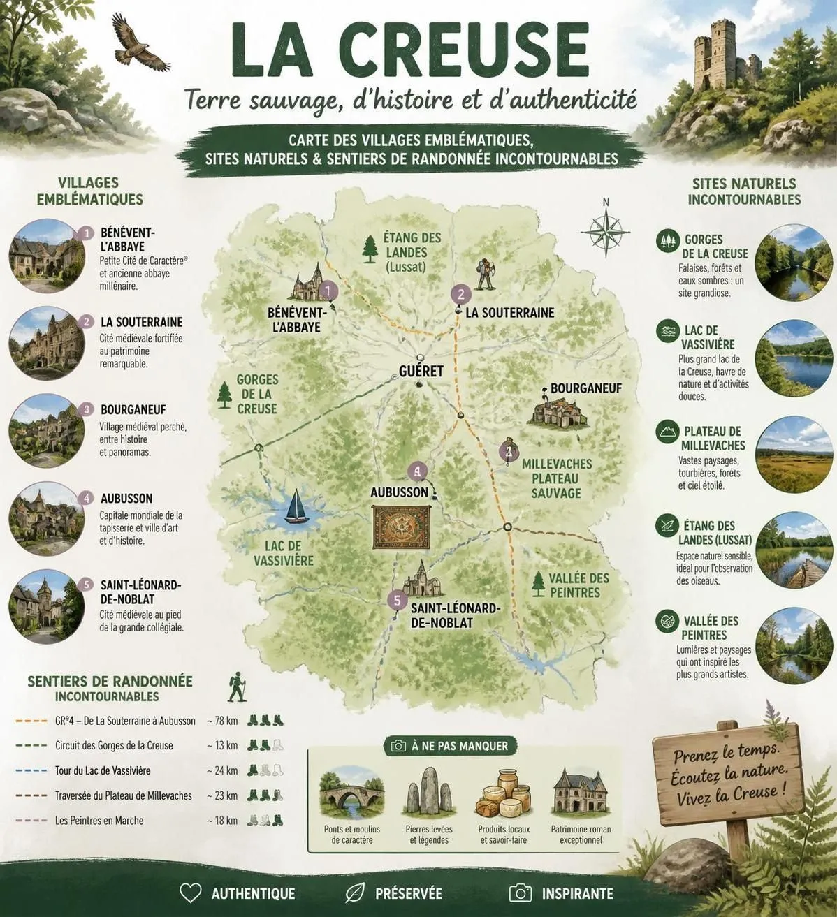 découvrez la creuse, le département le plus sauvage de france, avec 12 bonnes raisons de visiter ses paysages authentiques, sa nature préservée et son patrimoine riche.