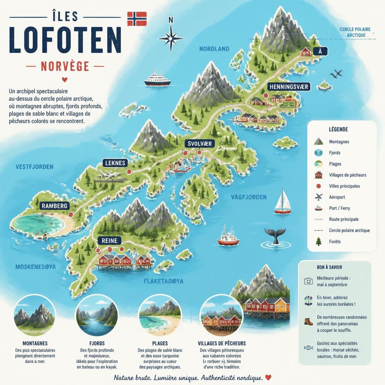 découvrez les îles lofoten en norvège avec notre guide voyage complet : paysages à couper le souffle, activités incontournables et conseils pratiques pour un séjour mémorable.