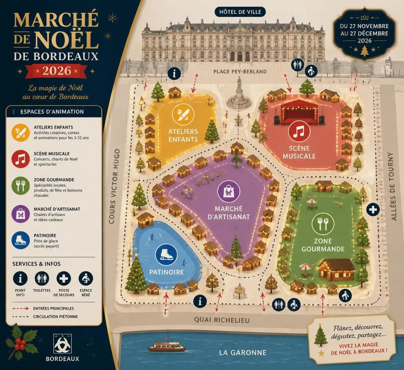 découvrez le marché de noël de bordeaux 2026 : dates, stands, animations et incontournables pour vivre la magie des fêtes en plein cœur de la ville.