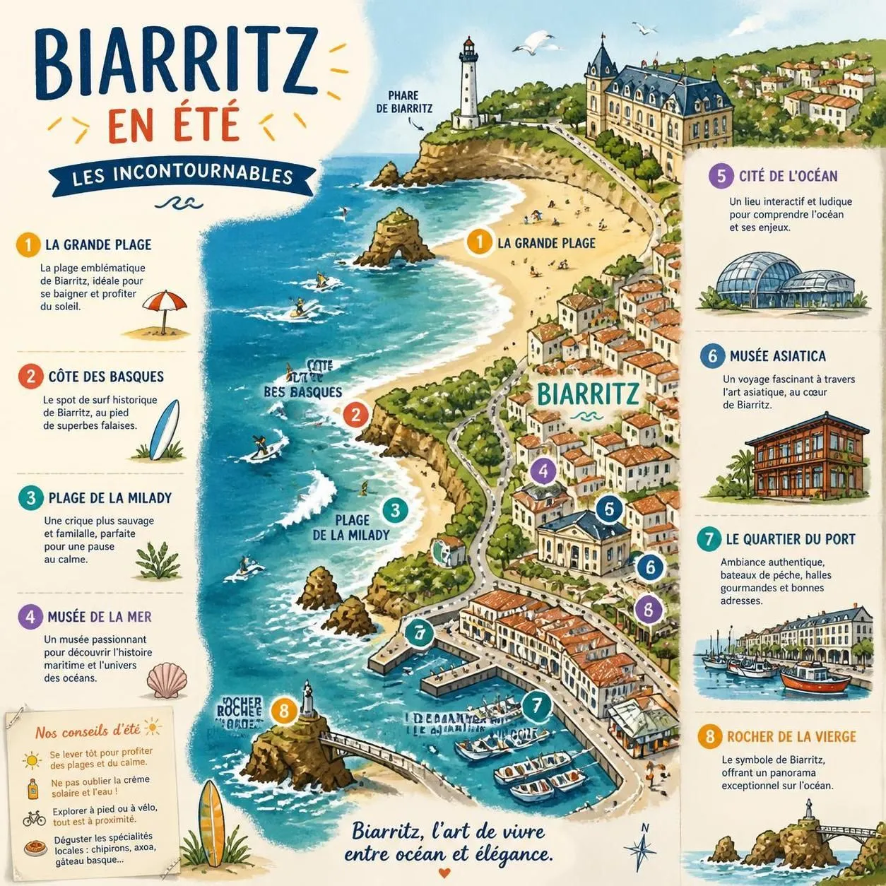 découvrez le pays basque français en été : explorez biarritz, saint-jean-de-luz et la magnifique côte basque, entre plages, culture et gastronomie.
