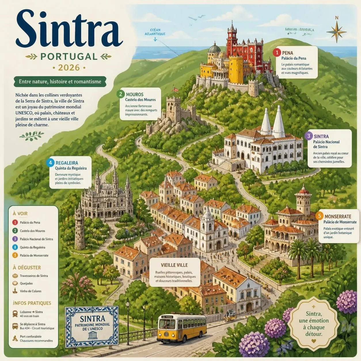 découvrez sintra depuis lisbonne avec notre guide complet des palais et châteaux incontournables à visiter. planifiez votre excursion parfaite au cœur de l'histoire et de la beauté architecturale.
