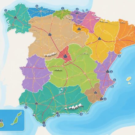découvrez la carte détaillée de l'espagne avec ses communautés autonomes, ses côtes magnifiques et les routes principales à connaître pour bien organiser votre voyage.