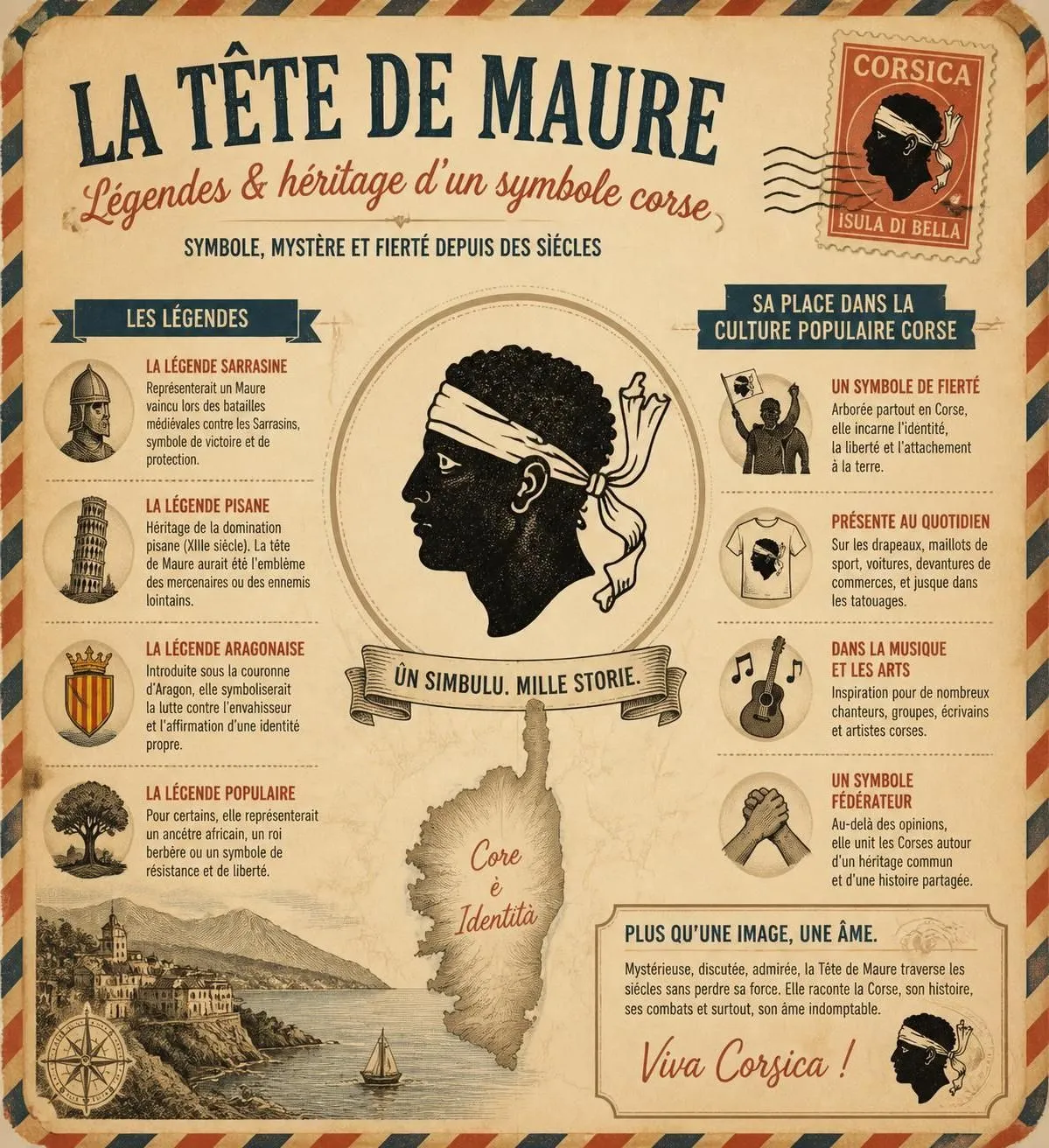 découvrez l'histoire fascinante du drapeau de la corse, la tête de maure, et comprenez la symbolique et les valeurs qu'elle incarne pour l'île et ses habitants.