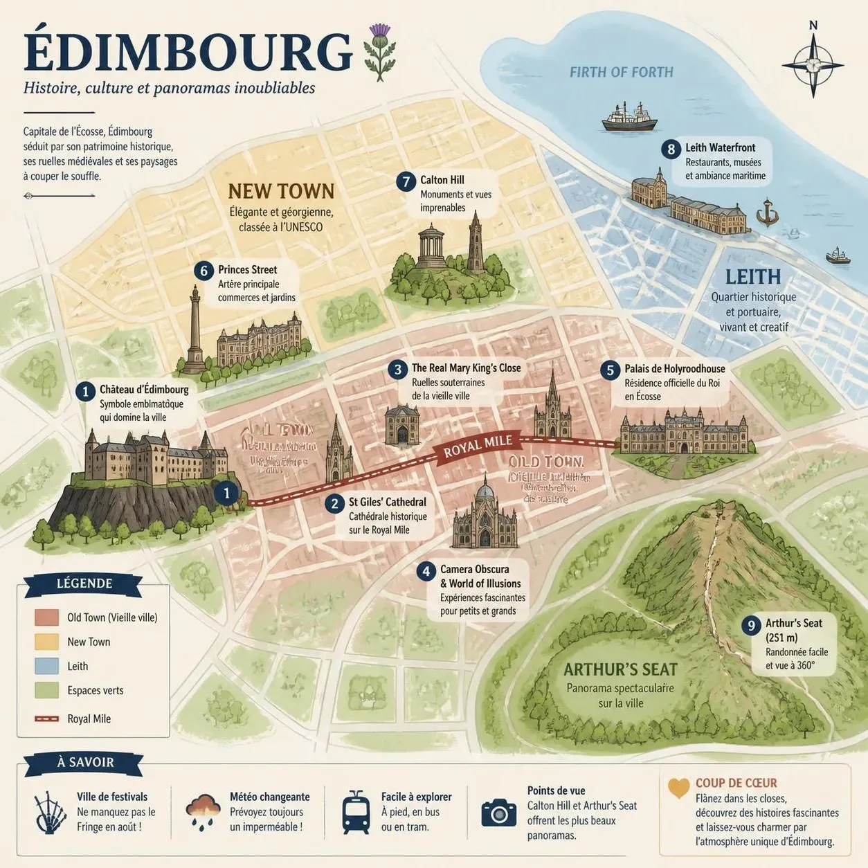 découvrez édimbourg, ses incontournables comme le château historique, la célèbre royal mile et profitez d'un city break inoubliable en écosse.
