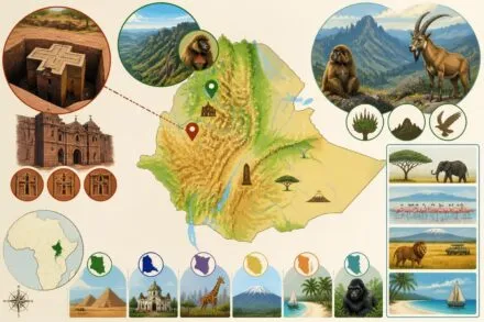 découvrez l'éthiopie à travers lalibela, le massif du simien et les incontournables de l'afrique de l'est, entre paysages spectaculaires, patrimoine historique et culture authentique.