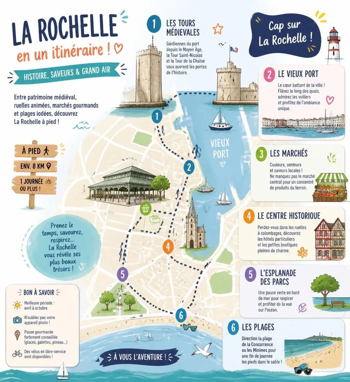 découvrez la rochelle, son charme médiéval avec ses tours emblématiques, le vieux port animé et les sites incontournables de la charente-maritime pour une escapade riche en histoire et en culture.