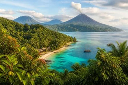 Moluques : l’archipel secret des épices et volcans indonésiens Découvrez les Moluques, l'archipel indonésien secret où se mêlent épices rares et volcans majestueux, pour une aventure unique entre nature et culture.