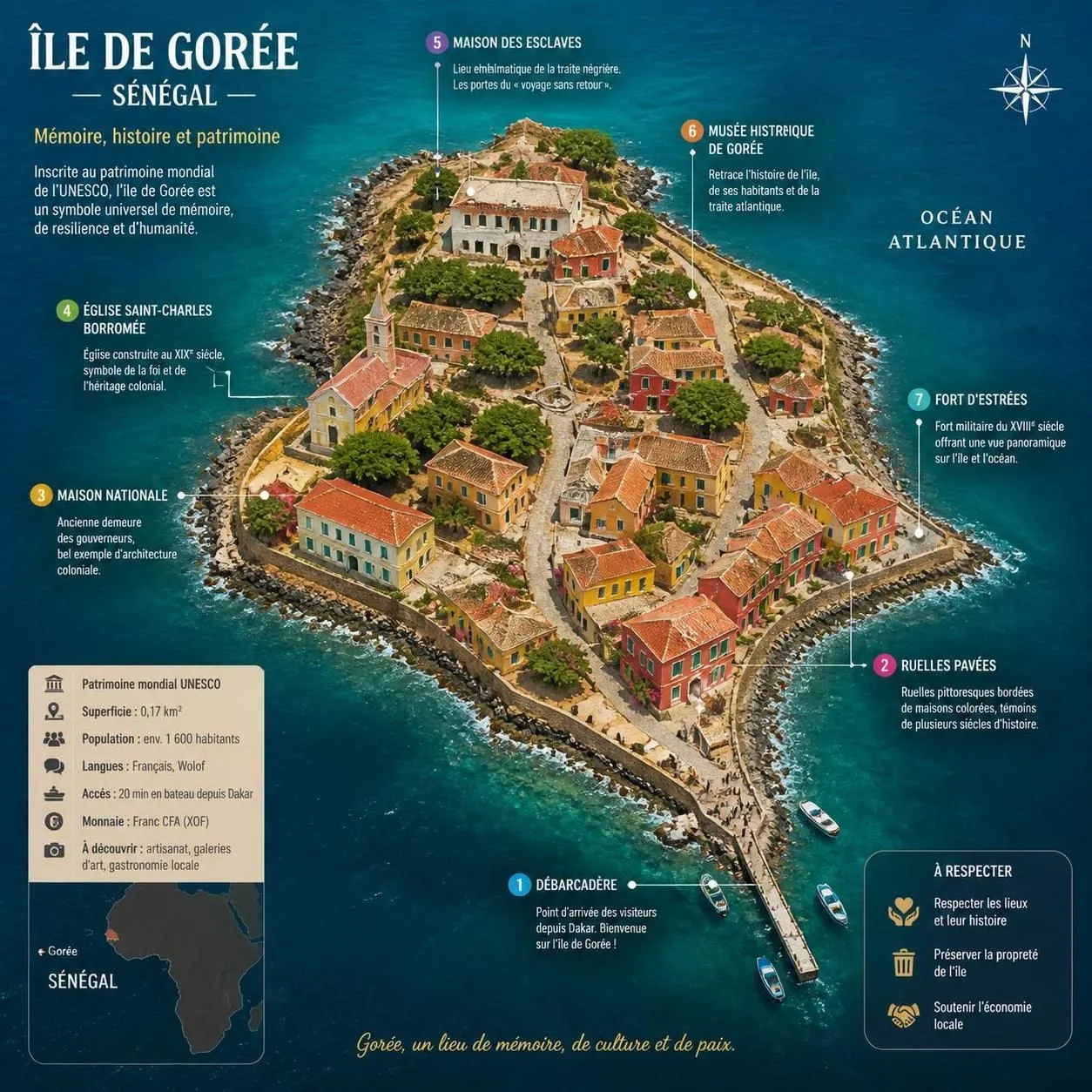 découvrez les trésors du sénégal avec l'île de gorée, la région authentique de casamance et les incontournables du pays de la teranga pour un voyage riche en culture et en paysages magnifiques.