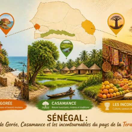 découvrez le sénégal à travers l'île de gorée, la région pittoresque de casamance et les sites incontournables du pays de la teranga, pour un voyage riche en culture, histoire et paysages exceptionnels.