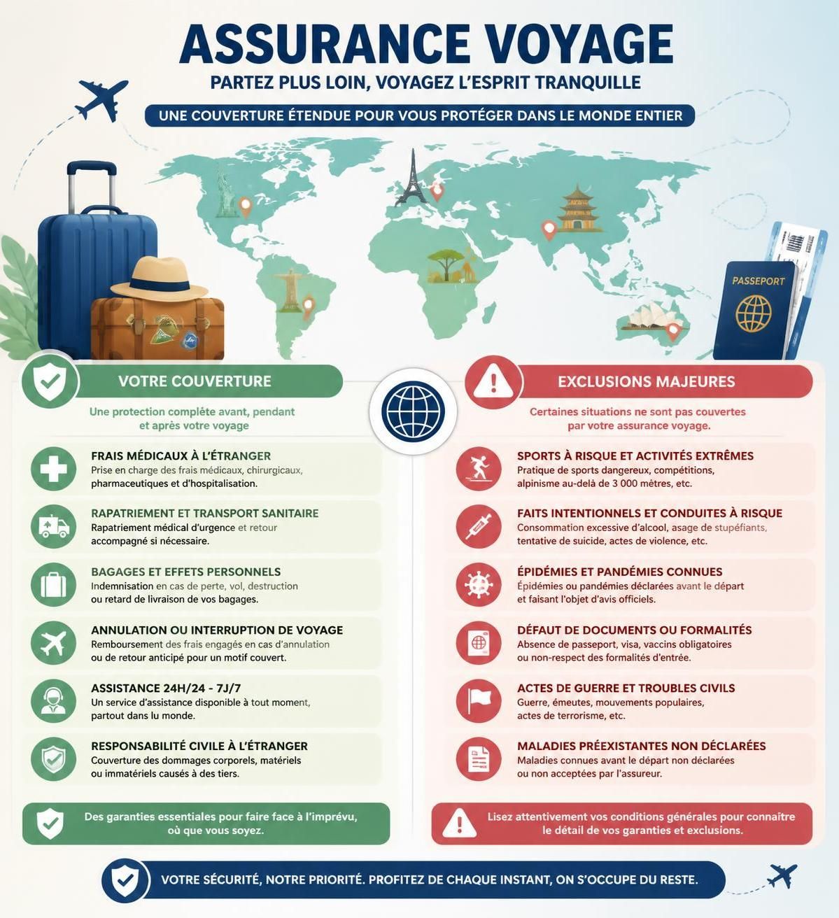 découvrez ce que couvre réellement votre assurance voyage et les clauses souvent cachées par les assureurs pour éviter les mauvaises surprises lors de vos déplacements.