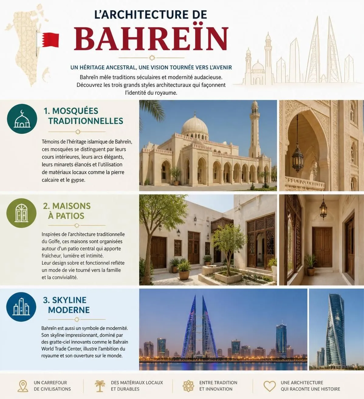 découvrez manama, la capitale de bahreïn, où les traditions du golfe se mêlent aux surprises d'une monarchie méconnue, entre modernité et héritage culturel.