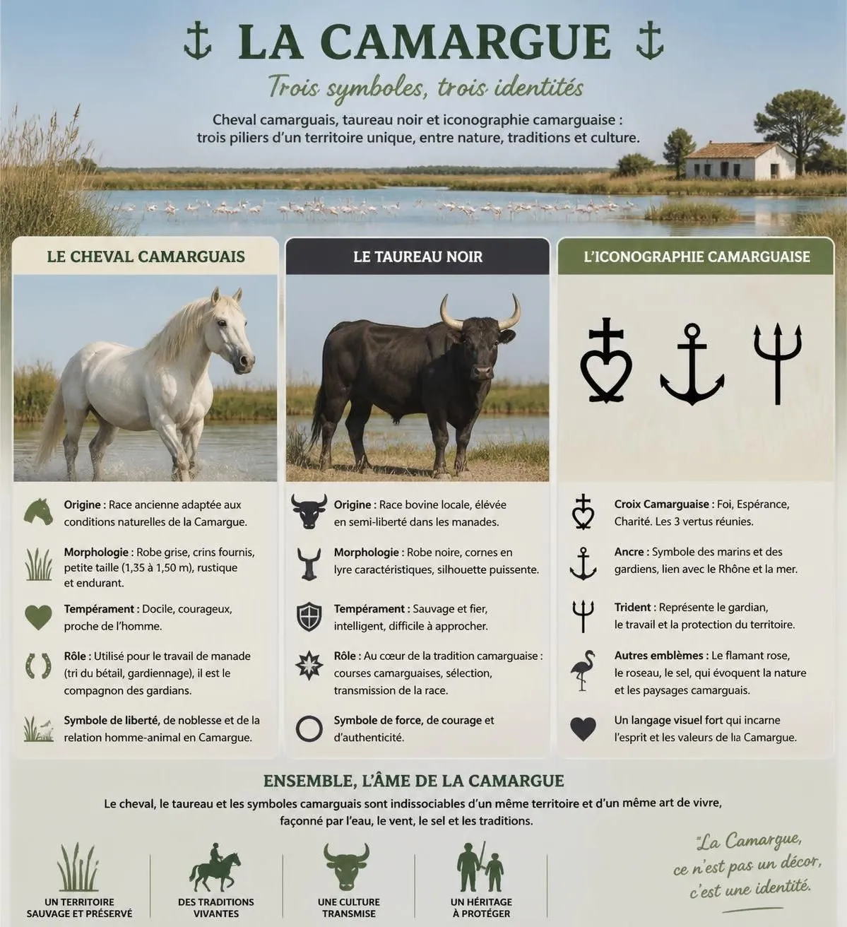 découvrez la camargue, ses flamants roses gracieux, ses chevaux blancs emblématiques et les paysages uniques du delta du rhône, un incontournable pour les amoureux de la nature et de la biodiversité.
