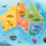 découvrez la carte détaillée de l'australie avec ses états, ses principales villes et ses côtes incontournables à explorer avant votre voyage.