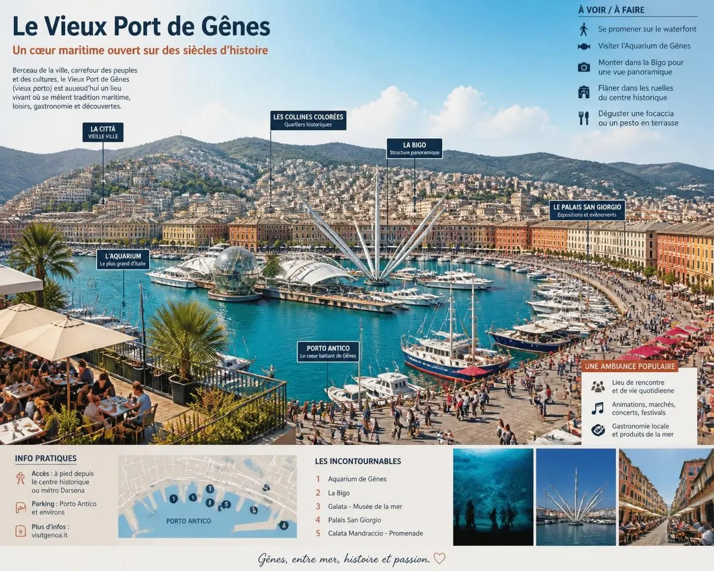 découvrez gênes, une ville italienne méconnue, à travers ses trésors comme le porto antico, les caruggi pittoresques et ses secrets cachés qui n’attendent que vous.