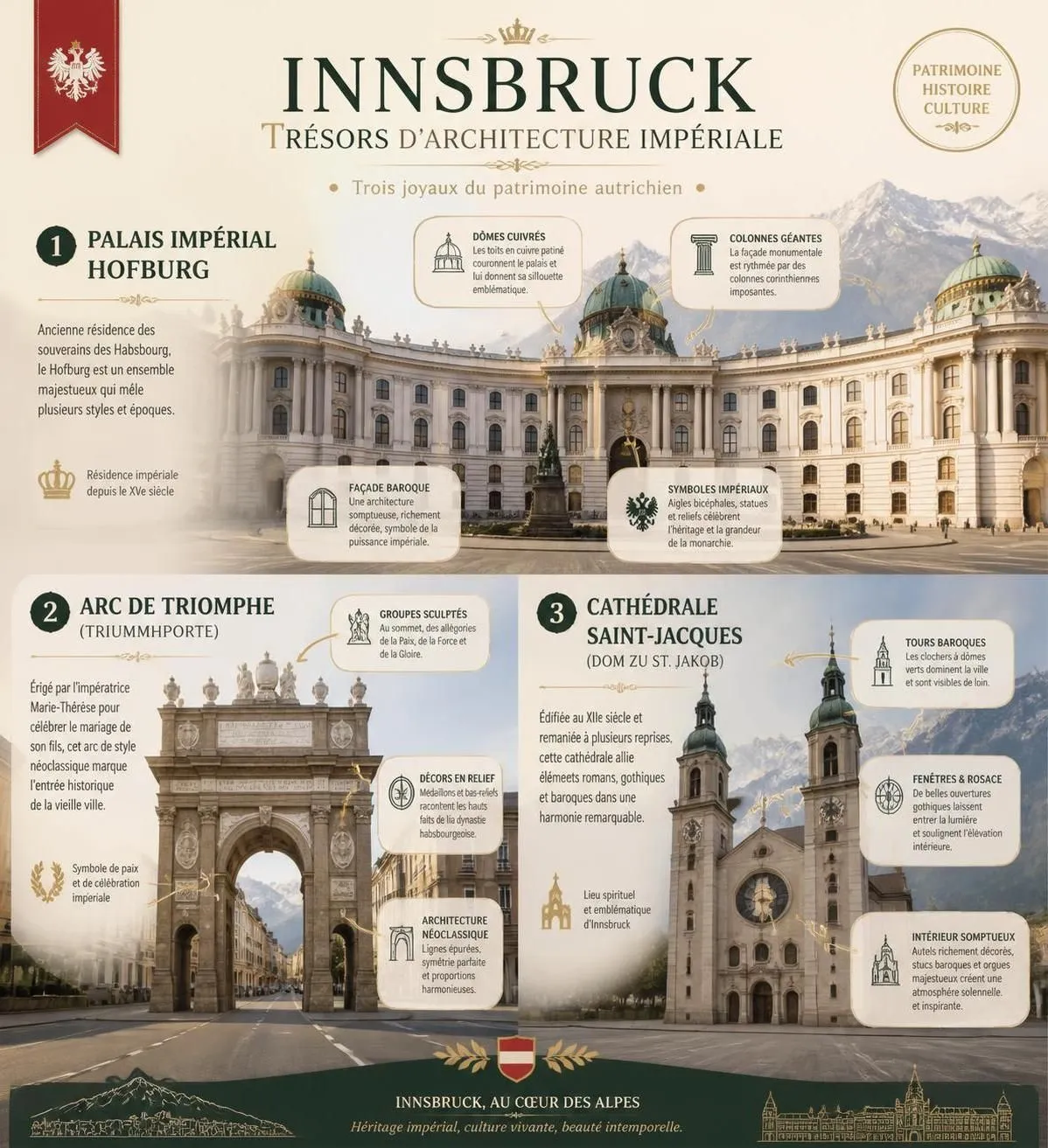 découvrez innsbruck, entre vieille ville médiévale, panorama spectaculaire de la nordkette et les charmes authentiques du tyrol autrichien pour un voyage inoubliable.