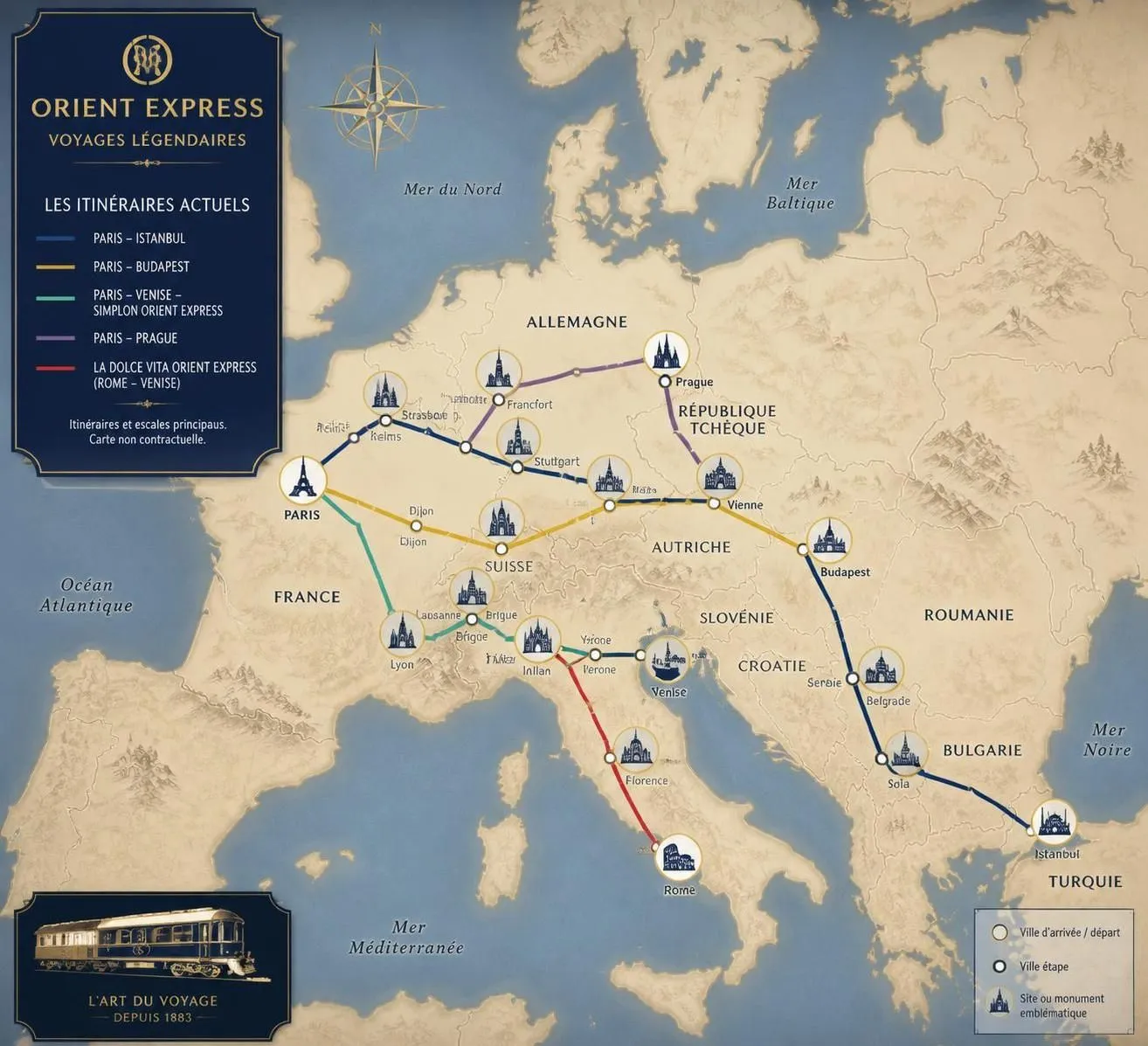 découvrez tout sur l'orient express : tarifs, itinéraires détaillés et conseils pour réserver ce voyage légendaire au confort et à l'élégance incomparables.