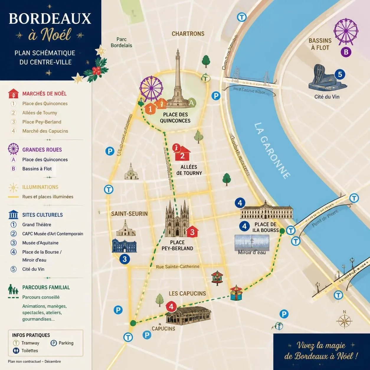 découvrez le marché de noël de bordeaux : dates clés, stands incontournables et nos coups de cœur pour vivre la magie des fêtes au cœur de la ville.