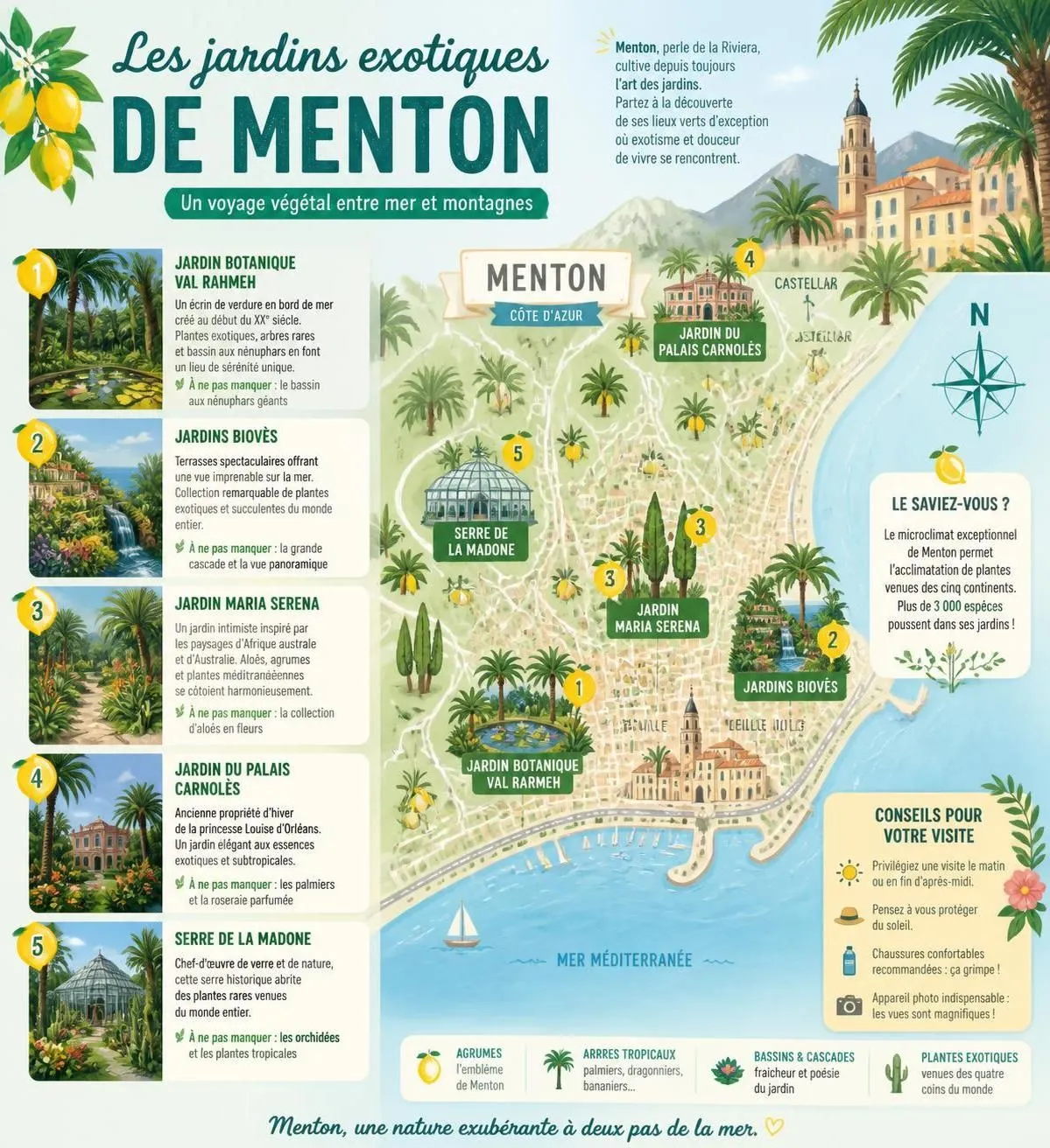 découvrez menton, joyau de la riviera à la frontière franco-italienne, réputé pour ses jardins luxuriants et ses célèbres citrons, entre mer et montagnes.