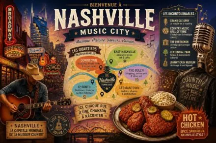 découvrez nashville, la capitale de la musique country, savourez le célèbre hot chicken et explorez les incontournables de la music city pour une expérience unique et authentique.