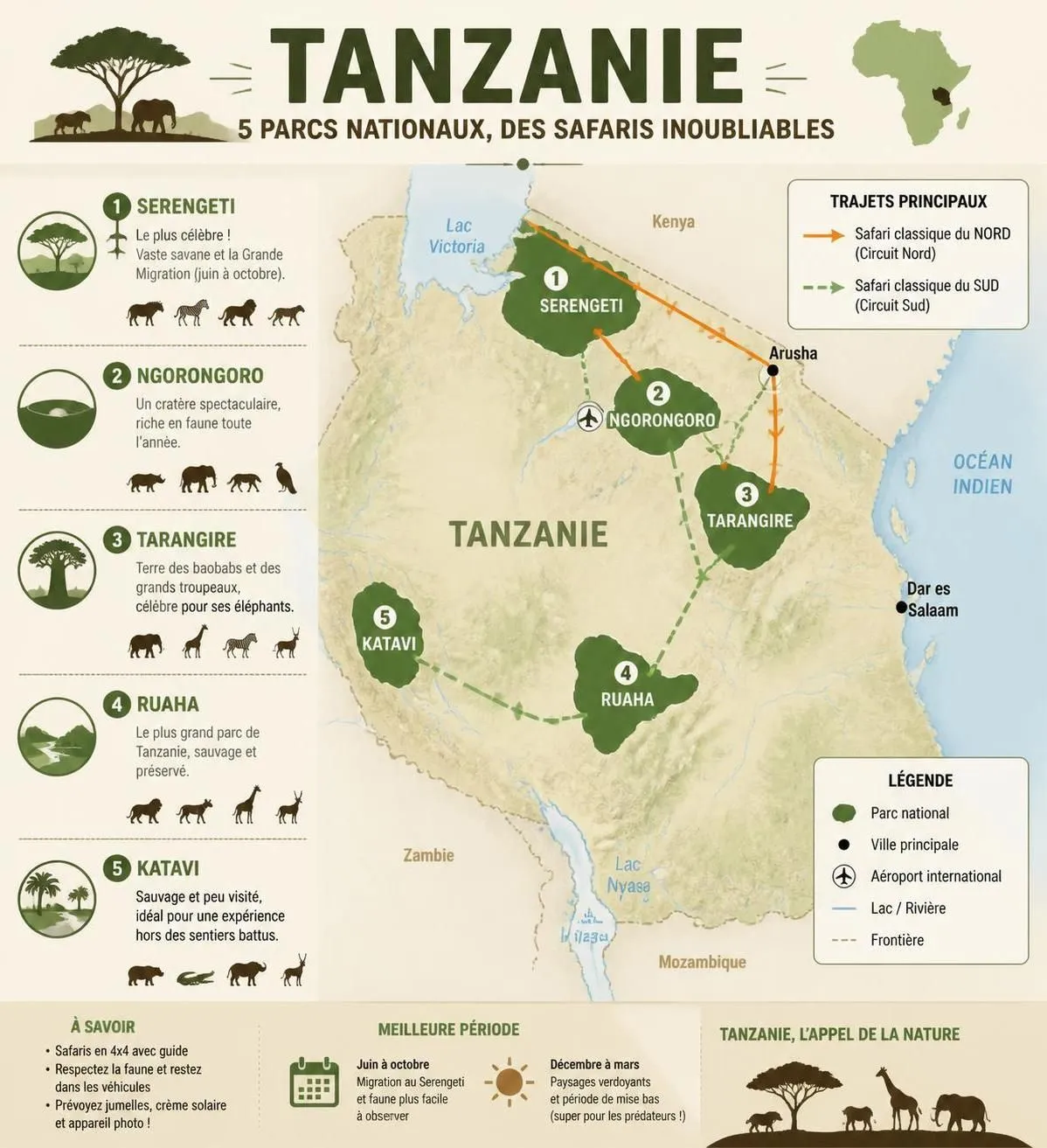 découvrez comment organiser votre premier grand safari en tanzanie en explorant les merveilles du serengeti et du cratère du ngorongoro. conseils pratiques, meilleures périodes et itinéraires incontournables pour une aventure inoubliable.