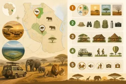 découvrez comment organiser votre premier grand safari en tanzanie, avec un itinéraire inoubliable à travers le serengeti et le cratère du ngorongoro pour une aventure sauvage exceptionnelle.