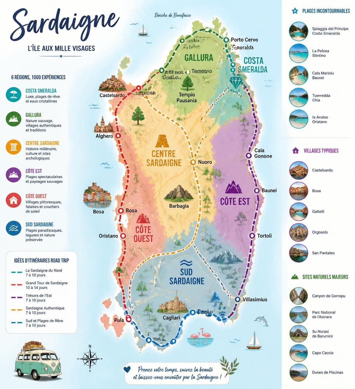 découvrez la sardaigne avec notre carte détaillée de l'île, explorez ses régions incontournables et planifiez l'itinéraire idéal pour un road trip inoubliable.