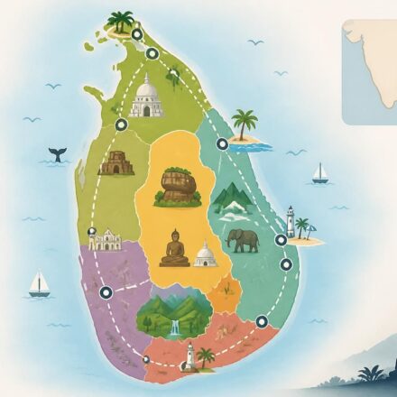 découvrez la carte détaillée du sri lanka, explorez ses régions clés et suivez notre itinéraire recommandé pour préparer au mieux votre séjour sur cette île magnifique.