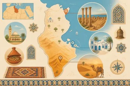 découvrez la tunisie à travers ses trésors incontournables : l'histoire de carthage, la beauté de djerba, l'immensité du sahara et les merveilles culturelles du maghreb.