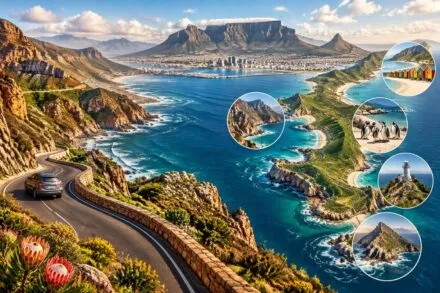 Cape Town : Table Mountain, péninsule du Cap et les incontournables du plus beau road trip d’Afrique du Sud explorez cape town, table mountain et la péninsule du cap : plages, paysages spectaculaires et étapes incontournables pour un road trip inoubliable en afrique du sud.