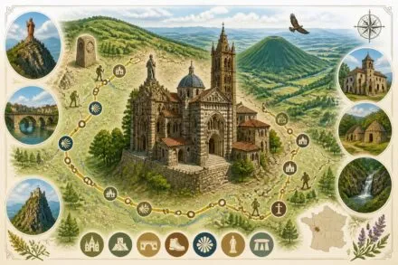 Le Puy-en-Velay : cathédrale Notre-Dame, chemin de Compostelle et les incontournables de Haute-Loire découvrez le puy-en-velay, avec sa cathédrale notre-dame, son chemin de compostelle emblématique et les sites incontournables de la haute-loire pour une expérience culturelle et spirituelle unique.