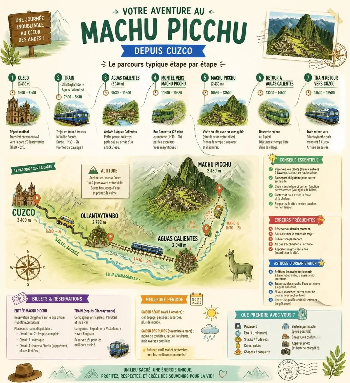 découvrez comment organiser votre ascension au machu picchu au cœur des andes et apprenez à éviter les erreurs courantes des primo-visiteurs pour une aventure réussie.